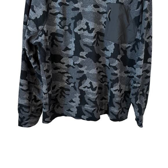 EXPRESS Men's Camouflage Crew Neck Pocket Pullover Sweatshirt Gray Large Casual - Picture 4 of 6